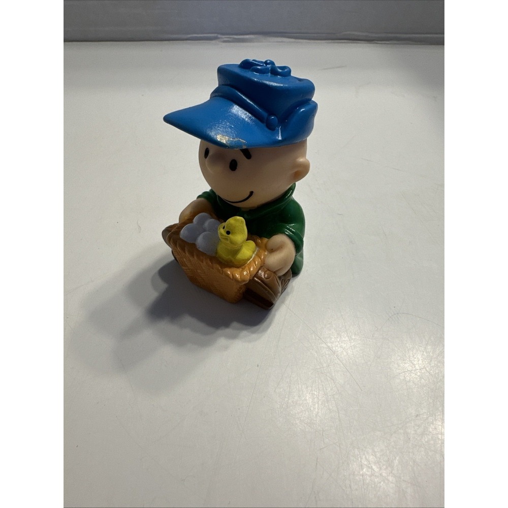 Peanuts Charlie BrownWith Woodstock Ion A Basket‎ Vintage 1966